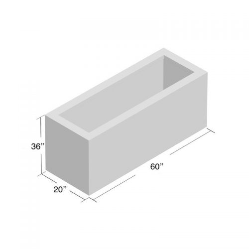 restaurant garden planter dimensions